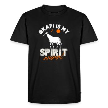 okapi is my spirit animal Design for an animal - Men's Premium Organic T-Shirt - black - Front - Nico (187cm)