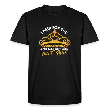 J’ai payé pour la quinceanera seulement ce tMotive - T-shirt Premium bio Homme - noir - Devant - Nico (187cm)