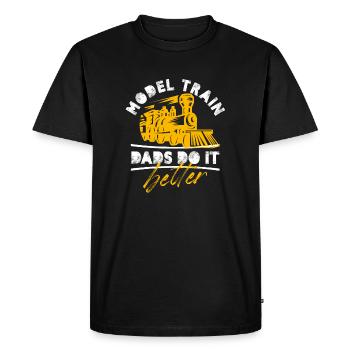 train miniature papa le faire mieux Design pour un fan de - T-shirt Premium bio Homme - noir - Devant - Nico (187cm)