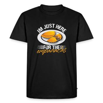 Je suis juste ici pour les empanadas Design pour un - T-shirt Premium bio Homme - noir - Devant - Nico (187cm)
