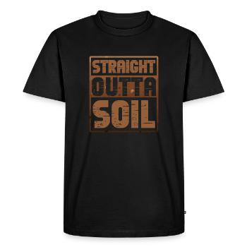 Straight Outta Agronome du sol - T-shirt Premium bio Homme - noir - Devant - Nico (187cm)