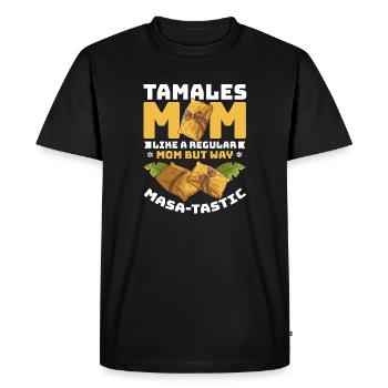 Maman Tamales comme une maman normale mais d’une manière masa-tastique - T-shirt Premium bio Homme - noir - Devant - Nico (187cm)