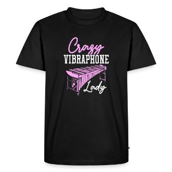 Crazy Vibraphone Lady Mallet Keyboard Electric - Men's Premium Organic T-Shirt - black - Front - Nico (187cm)