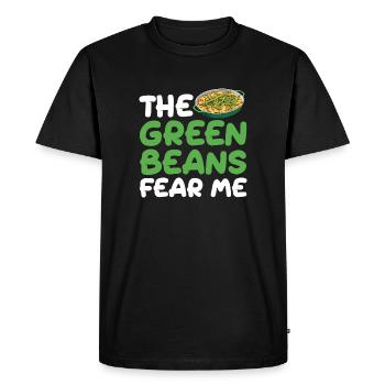 The Green Beans Fear Me Green Bean Casserole - Men's Premium Organic T-Shirt - black - Front - Nico (187cm)