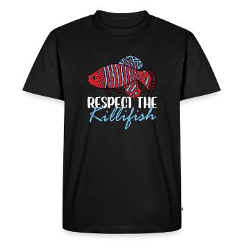 Respect The Killifish Tropical Fish Aquarium - Men's Premium Organic T-Shirt - black - Front - Nico (187cm)