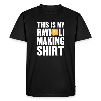 this is my ravioli making Motive Design - Men's Premium Organic T-Shirt - black - Front - Nico (187cm)
