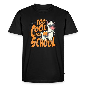 Trop cool pour l’école Stem Sped Education Llama - T-shirt Premium bio Homme - noir - Devant - Nico (187cm)