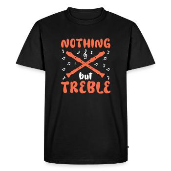 Nothing But Treble Folk Music Flutist Flute - Men's Premium Organic T-Shirt - black - Front - Nico (187cm)