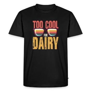 Trop froid pour le lait de vache Aliments allergés au lactose - T-shirt Premium bio Homme - noir - Devant - Nico (187cm)