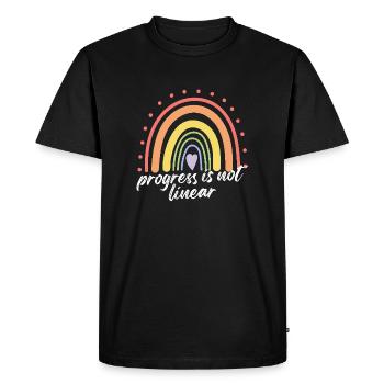 Le progrès n’est pas linéaire Enseignant en éducation spécialisée - T-shirt Premium bio Homme - noir - Devant - Nico (187cm)