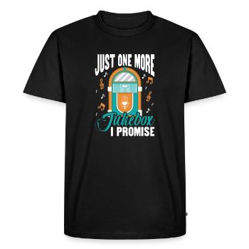 Juste un juke-box de plus que je promets boîte à musique - T-shirt Premium bio Homme - noir - Devant - Nico (187cm)