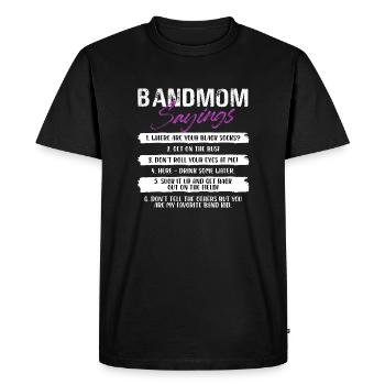 Bandmom Dictons Fanfare Musicien de l’école - T-shirt Premium bio Homme - noir - Devant - Nico (187cm)