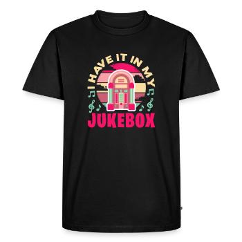 Je l’ai dans mon jukebox Retro Music Collector - T-shirt Premium bio Homme - noir - Devant - Nico (187cm)