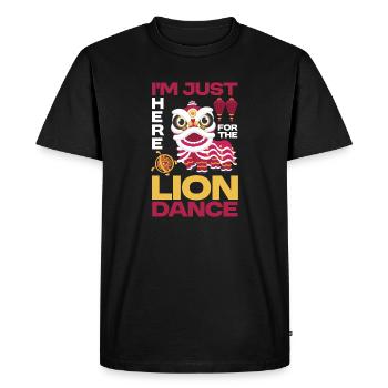 I'm Just Here For The Lion Dance Chinese New Year - Men's Premium Organic T-Shirt - black - Front - Nico (187cm)