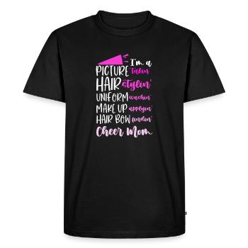 Cheer Mom Football Team Soutien Cheerleading - T-shirt Premium bio Homme - noir - Devant - Nico (187cm)