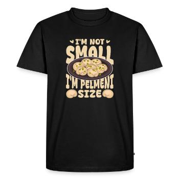 Je ne suis pas petit, je suis de taille Pelmeni - T-shirt Premium bio Homme - noir - Devant - Nico (187cm)