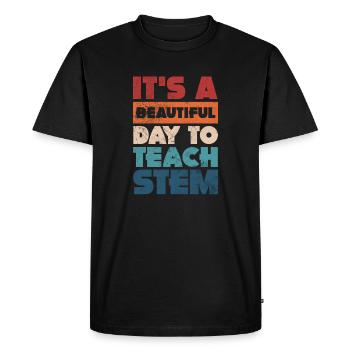 C’est une belle journée pour enseigner les STIM - T-shirt Premium bio Homme - noir - Devant - Nico (187cm)