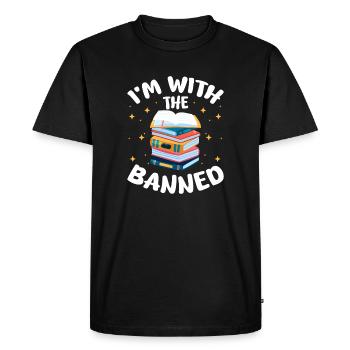 Je suis avec le interdit Design pour un lecteur de livre - T-shirt Premium bio Homme - noir - Devant - Nico (187cm)