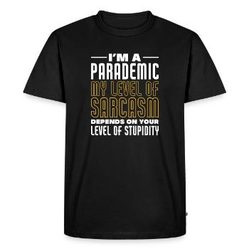 Je suis ambulancier paramédical mon niveau de sarcasme Conception pour un - T-shirt Premium bio Homme - noir - Devant - Nico (187cm)