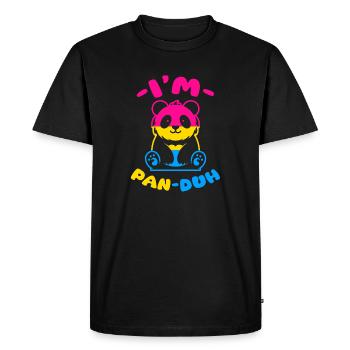 Im pan duh Design pour une personne pansexuelle - T-shirt Premium bio Homme - noir - Devant - Nico (187cm)
