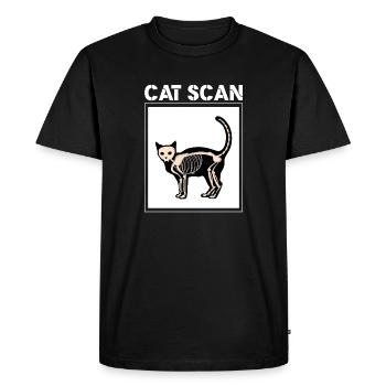 scan pour chat Design pour un amoureux des chats - T-shirt Premium bio Homme - noir - Devant - Nico (187cm)