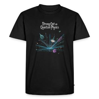 Strung Out on Quantum Physics Design - Men's Premium Organic T-Shirt - black - Front - Nico (187cm)