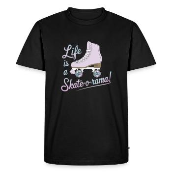 Life is a Skate-o-rama Design - Men's Premium Organic T-Shirt - black - Front - Nico (187cm)