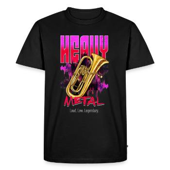 Euphonium Blasmusik Heavy Metal Humor - Männer Premium Bio T-Shirt - Schwarz - Vorne - Nico (187cm)