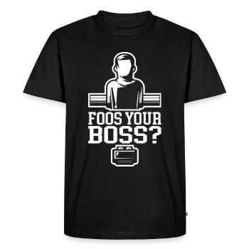 Baby-foot de baby-foot drôle - T-shirt Premium bio Homme - noir - Devant - Nico (187cm)