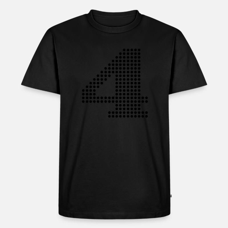 4 nummer - Männer Premium Bio T-Shirt - Schwarz