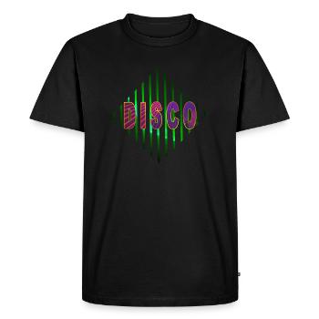 DISCO - T-shirt Premium bio Homme - noir - Devant - Nico (187cm)