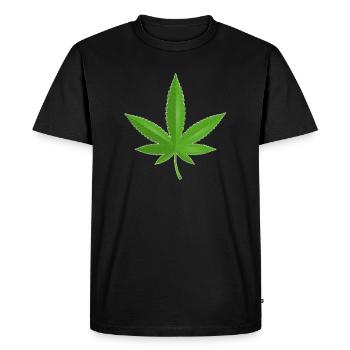 Cannabis flowering - Men's Premium Organic T-Shirt - black - Front - Nico (187cm)