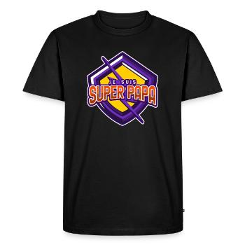 je suis super papa - T-shirt Premium bio Homme - noir - Devant - Nico (187cm)