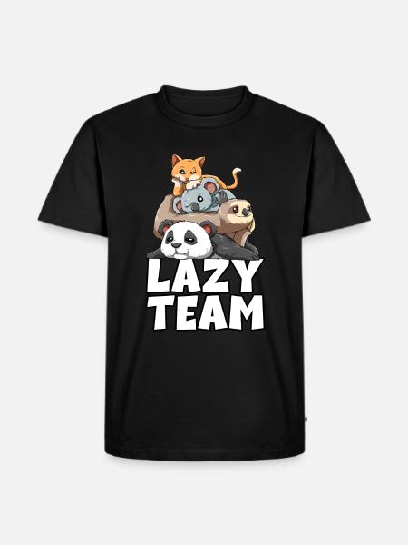 Sloth panda sloth koala cat - Men's Premium Organic T-Shirt - black