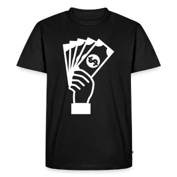Monnaie Monnaie Silhouette - T-shirt Premium bio Homme - noir - Devant - Nico (187cm)