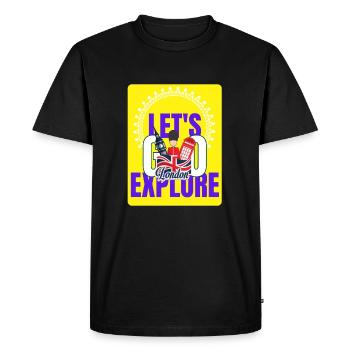 Let's go explore London - For London Lovers - Men's Premium Organic T-Shirt - black - Front - Nico (187cm)