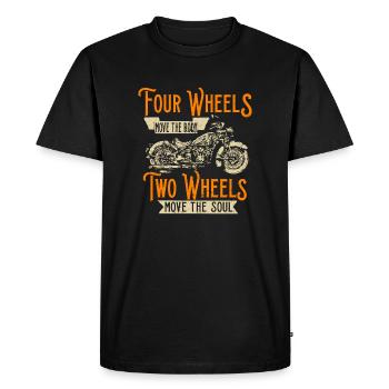 Motorcycle gift two-wheeled engines funny - Men's Premium Organic T-Shirt - black - Front - Nico (187cm)