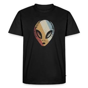Alien Retro Style Vintage - Men's Premium Organic T-Shirt - black - Front - Nico (187cm)