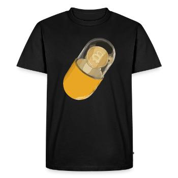 Bitcoin BTC Crypto Blockchain Coin Exchange Coin - Men's Premium Organic T-Shirt - black - Front - Nico (187cm)