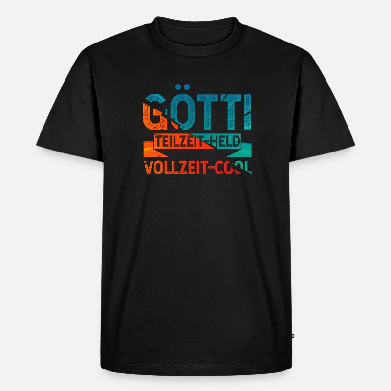 Götti Held - Männer Premium Bio T-Shirt - Schwarz