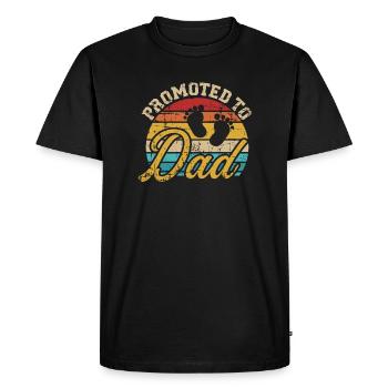 father - Men's Premium Organic T-Shirt - black - Front - Nico (187cm)