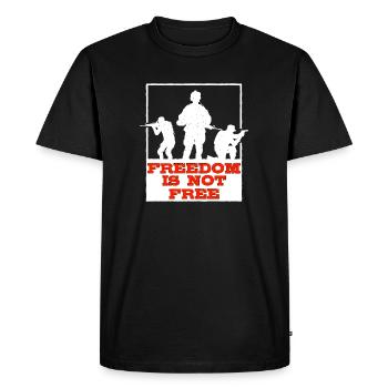 La liberté n’est pas la liberté des unités militaires - T-shirt Premium bio Homme - noir - Devant - Nico (187cm)