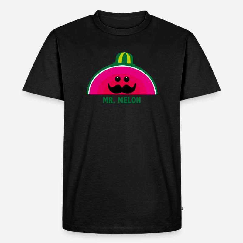 Mr. Melon - Männer Premium Bio T-Shirt - Schwarz
