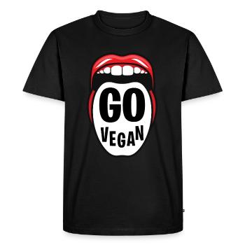Vegan Go - Men's Premium Organic T-Shirt - black - Front - Nico (187cm)