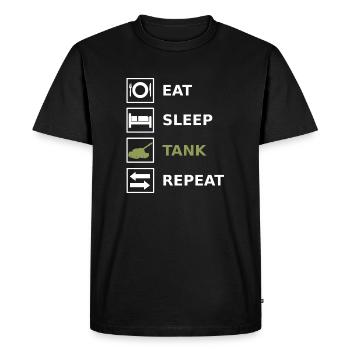 Manger Sleep Tank Repeat Tank Militaire - T-shirt Premium bio Homme - noir - Devant - Nico (187cm)