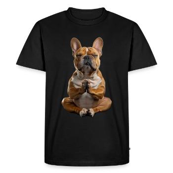 Bulldog - Men's Premium Organic T-Shirt - black - Front - Nico (187cm)