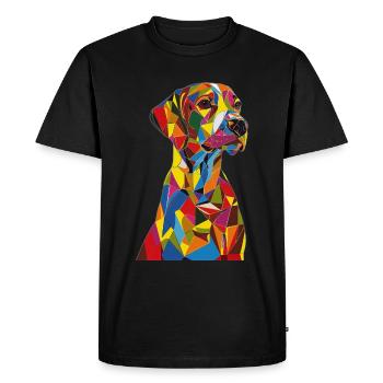 Chien - T-shirt Premium bio Homme - noir - Devant - Nico (187cm)