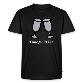 Wine Wine Drinker Gift Gift Idea Wine Time - Men's Premium Organic T-Shirt - black - Front - Nico (187cm)