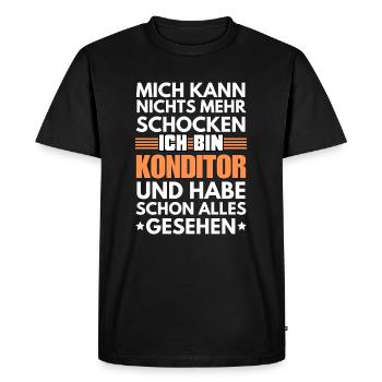 Pâtissier non choquable - T-shirt Premium bio Homme - noir - Devant - Nico (187cm)