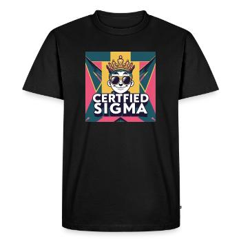 Certified sigma - Men's Premium Organic T-Shirt - black - Front - Nico (187cm)